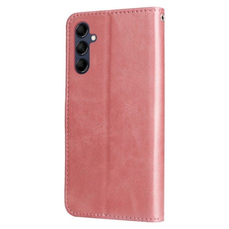 Чехол-книжка Fashion Calf Texture для Samsung Galaxy M14 5G - розовое золото