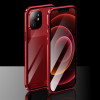 Двосторонній магнітний чохол Electroplating Frame для iPhone 12 mini - червоний
