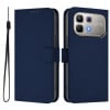 Чохол-книжка з м'яким покриттям (Skin Feel) з шнурком для Infinix Note 60 5G / Note 60 Pro 5G — темно-синій