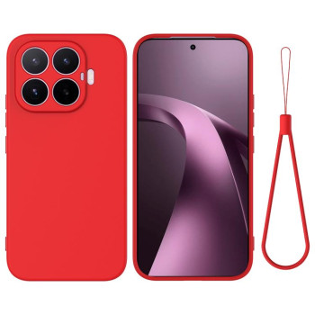 Силиконовый чехол Solid Color Liquid Silicone на Xiaomi 17T 5G — красный