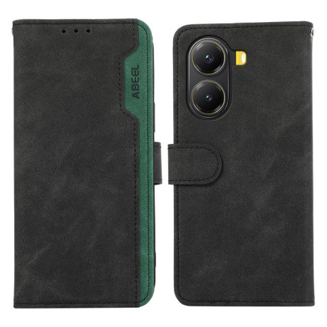 Чехол-книжка ABEEL Color Block Magnetic RFID Leather на Xiaomi Poco X7 Pro - черный