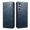 Чехол-книжка Simple из эко-кожи Crazy Horse с воском на Samsung Galaxy A35 5G - синий