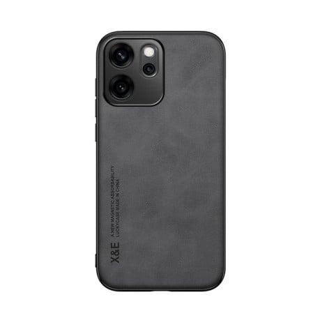 Противоударный чехол Skin Feel Magnetic для OPPO  Reno14 F 5G — тёмно-серый