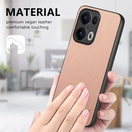 Чохол Twill Fabric Leather Skin Back для OPPO Reno13 Global - рожевий
