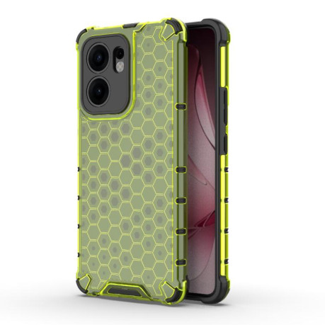 Противоударный чехол Honeycomb на OPPO Reno13 F 5G Global - зеленый