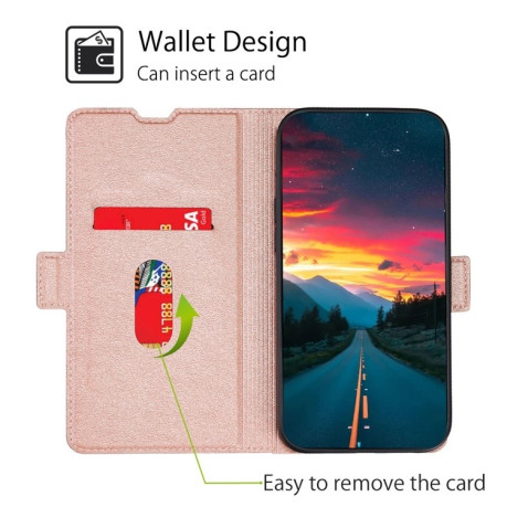 Чохол-книжка Voltage Side Buckle для Samsung Galaxy M15 5G - рожеве золото