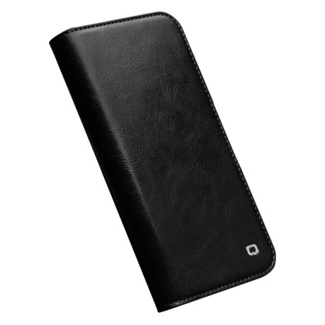 Кожаный чехол-книжка QIALINO Classic Case для iPhone 14 Plus - черный