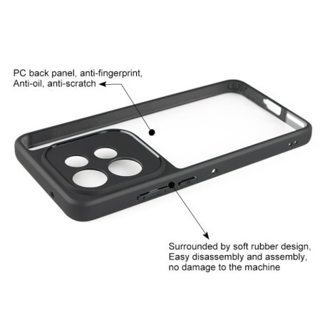 Ультратонкий чехол Frosted PC для Motorola Edge 50 Neo - черный