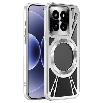 Силіконовий чохол Silicone Cooling Hollow Metal MagSafe на Xiaomi 17 — чорний