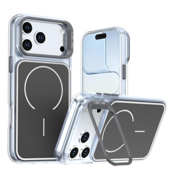 Чохол Bright Color Blocking Camera Bracket Magnetic з підставкою біля камери на iPhone 18 Pro Max — чорний