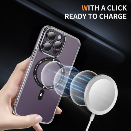Чохол Clear Case MagSafe Simple Magnetiс для iPhone 15 Plus - чорний