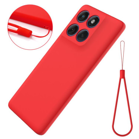Силиконовый чехол Solid Color Liquid Silicone на Motorola Edge 60 Pro+ - красный