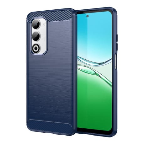 Чехол Brushed Texture Carbon Fiber на OPPO A5 4G Global - синий