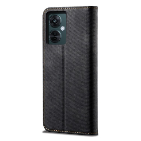 Чехол книжка Denim Texture Casual Style на Vivo Y36 5G / 4G - черный