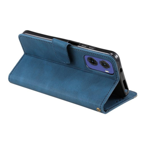 Чехол-книжка Nail Skin Feel Stitching Calf Texture Leather для Motorola Moto G05 - синий