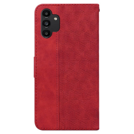 Чохол-книжка Geometric Embossed для Samsung Galaxy A13 4G - червоний