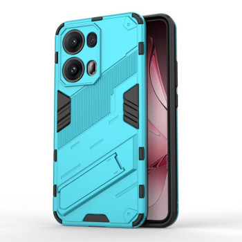 Противоударный чехол Punk Armor с подставкой на OPPO Reno13 Pro 5G Global - синий
