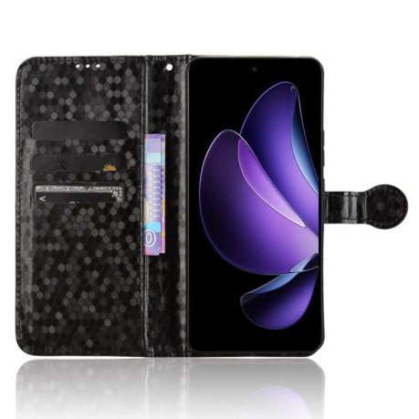 Чохол-книжка Honeycomb Dot для OPPO Reno13 F /Reno13 FS 4G/5G - чорний