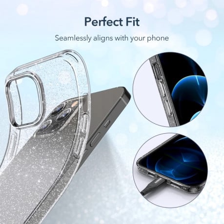 Протиударний силіконовий чохол ESR Shimmer Series для iPhone 12 Pro Max - прозорий