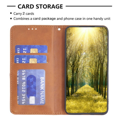 Чехол-книжка Rhombus Texture для Samsung Galaxy S25+ 5G - желтый