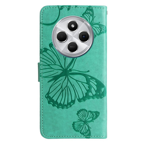 Чохол-книжка Embossed Butterfly для Xiaomi Redmi 14C 4G/Poco C75/Redmi A4 5G - зелений