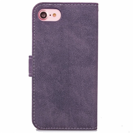 Чехол-книжка Matte Leather Rotary на iPhone SE 3/2 2022/2020/7/8 - фиолетовый