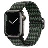 Ремешок Buckle Nylon Braided для Apple Watch Ultra 49mm / 45mm / 44mm /42mm - черно-зеленый