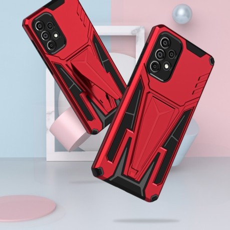 Противоударный чехол Super V Armor для Samsung Galaxy A73 - красный
