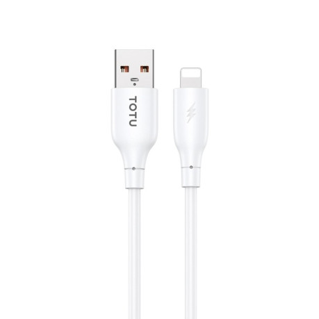 Зарядний кабель TOTU CB-3 Series USB to 8 Pin Fast Charge Data Cable, Length:1m - білий
