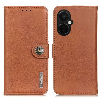 Чехол-книжка KHAZNEH Cowhide Texture на OnePlus Nord N30/CE 3 Lite - коричневый