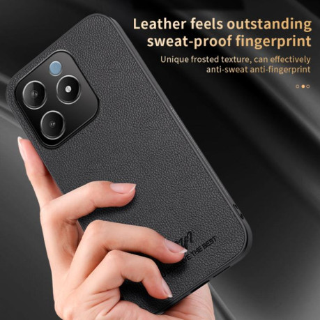 Чехол HUIYI Leather Magnetic  для Realme C63 / C61 4G - синий