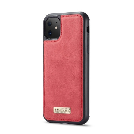 Кожаный чехол-кошелек CaseMe-007 Detachable Multifunctional на iPhone 11 - красный