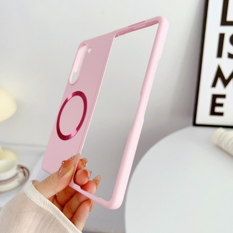 Противоударный чехол Skin Feel Magsafe Magnetic для Samsung Galaxy Fold 5 - розовый