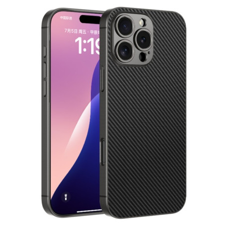 Протиударний чохол GKK Metal Paint Skin Feel Leather для iPhone 16 Pro Max - Carbon