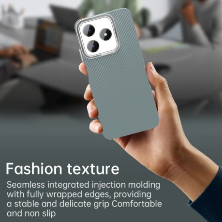 Ударозахисний чохол HMC Carbon Fiber Series IMD на Realme C61/C63/Note 60/Note 60x - сірий