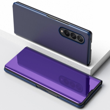 Чехол книжка Clear View на Samsung Galaxy Z Fold 3 - фиолетовый