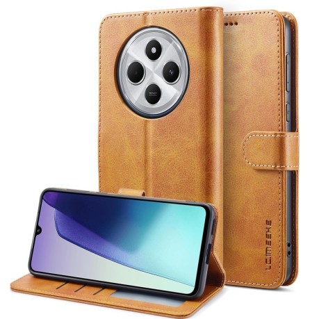 Чохол книжка LCIMEEKE Calf Texture на Xiaomi Redmi A4 5G - коричневий