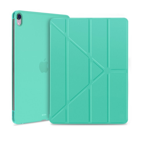 Чехол- книжка Solid Color Trid-fold + Deformation Viewing Stand на iPad Pro 11/2018/Air 10.9 2020- бирюзовый