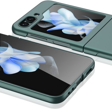 Противоударный чехол GKK Ultra-thin Full Coverage для Samsung Galaxy Flip 5 - зелёный