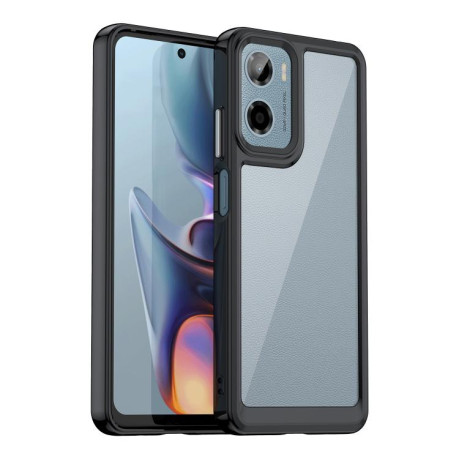 Противоударный чохол Colorful Acrylic Series для Motorola Moto E15 - черный