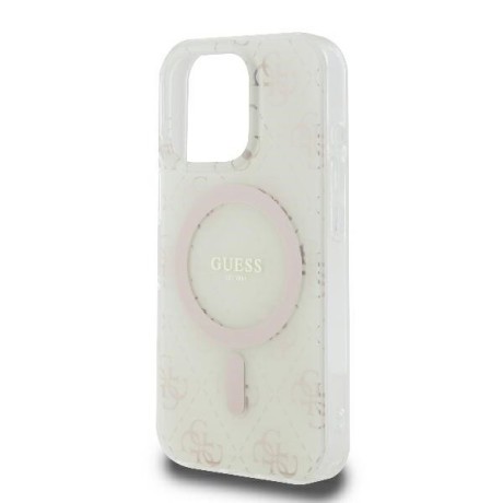 Оригінальний чохол Guess IML 4G Background MagSafe для iPhone 16 Pro - White