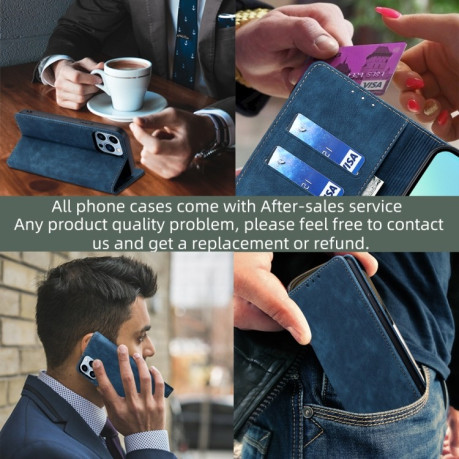 Чехол-книжка RFID Anti-theft Brush для Realme 10 Pro+ 5G - синий