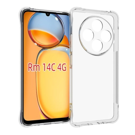 Противоударный чехол Thickening на Xiaomi Redmi 14C 4G/Poco C75/Redmi A4 5G - прозрачный