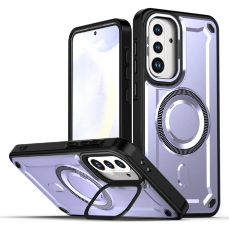Противоударный чехол MagSafe with Lens Holder для Samsung Galaxy A56 5G - фиолетовый