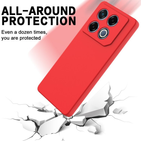 Силиконовый чехол Solid Color Liquid Silicone на Infinix GT 20 Pro - красный
