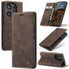 Кожаный чехол CaseMe-013 Multifunctional на Xiaomi Redmi Note 14S/ 13 Pro 4G / POCO M6 Pro 4G - кофейный