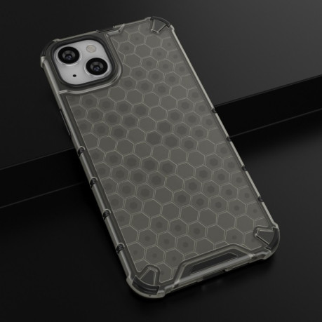 Противоударный чехол Honeycomb with Neck Lanyard для iPhone 14 Plus - черный