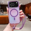Противоударный чехол Bright Shadow  Magsafe Discoloration на iPhone 17 Pro Max - фиолетовый