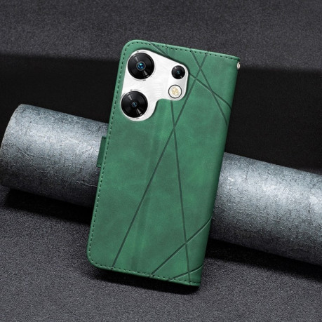 Чехол-книжка Rhombus Texture для Infinix Zero 30 4G - зеленый