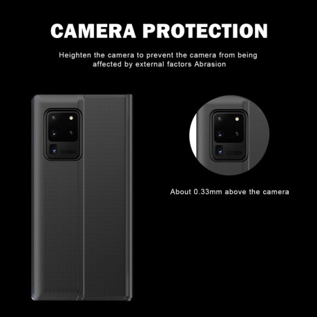 Чехол-книжка Clear View Standing Cover на Samsung Galaxy A71 - черный